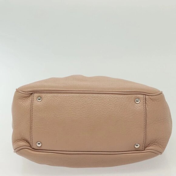 Salvatore Ferragamo Gancini Hand Bag Leather Pink Silver Auth 138865 - Picture 9 of 16